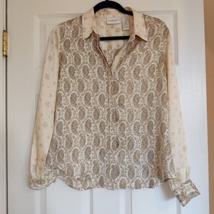 100% Silk Liz Claiborne Button Down